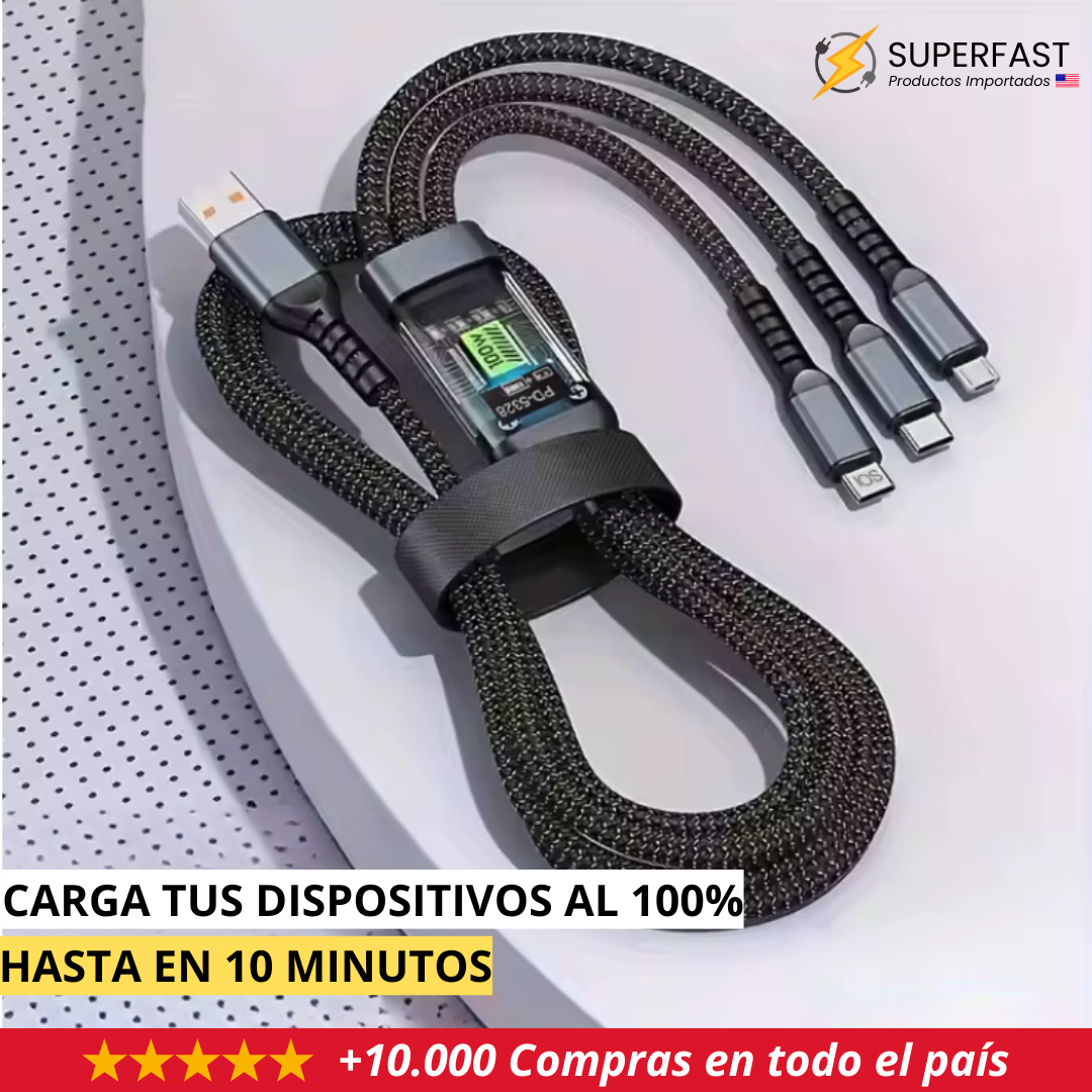 SUPERFAST - Cable carga rapida con condensador de 100w
