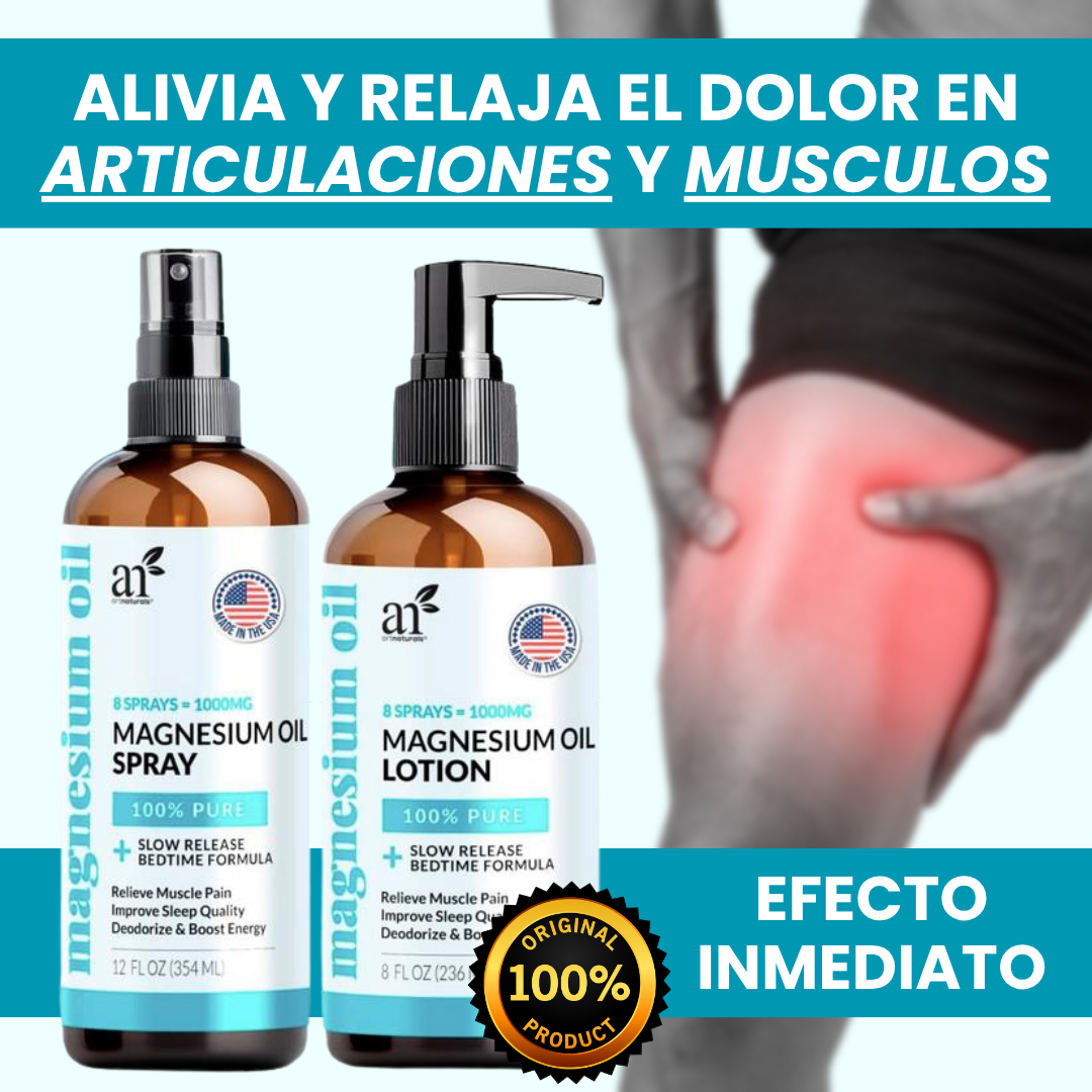 Spray y Crema de Magnesio - Alivia dolores en articulaciones y musculos