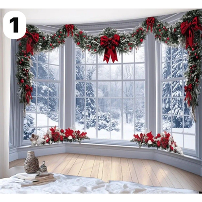 Cortinas Navideñas - SET de 2 cortinas de 220cm x 180cm