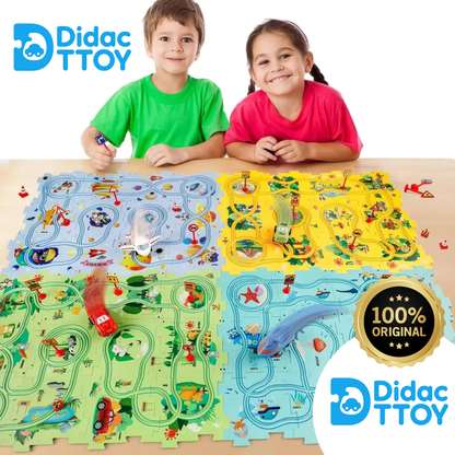 DidacTTOY® - Pista de circuito armable para niños (25 PIEZAS)
