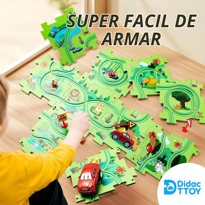 DidacTTOY® - Pista de circuito armable para niños (25 PIEZAS)