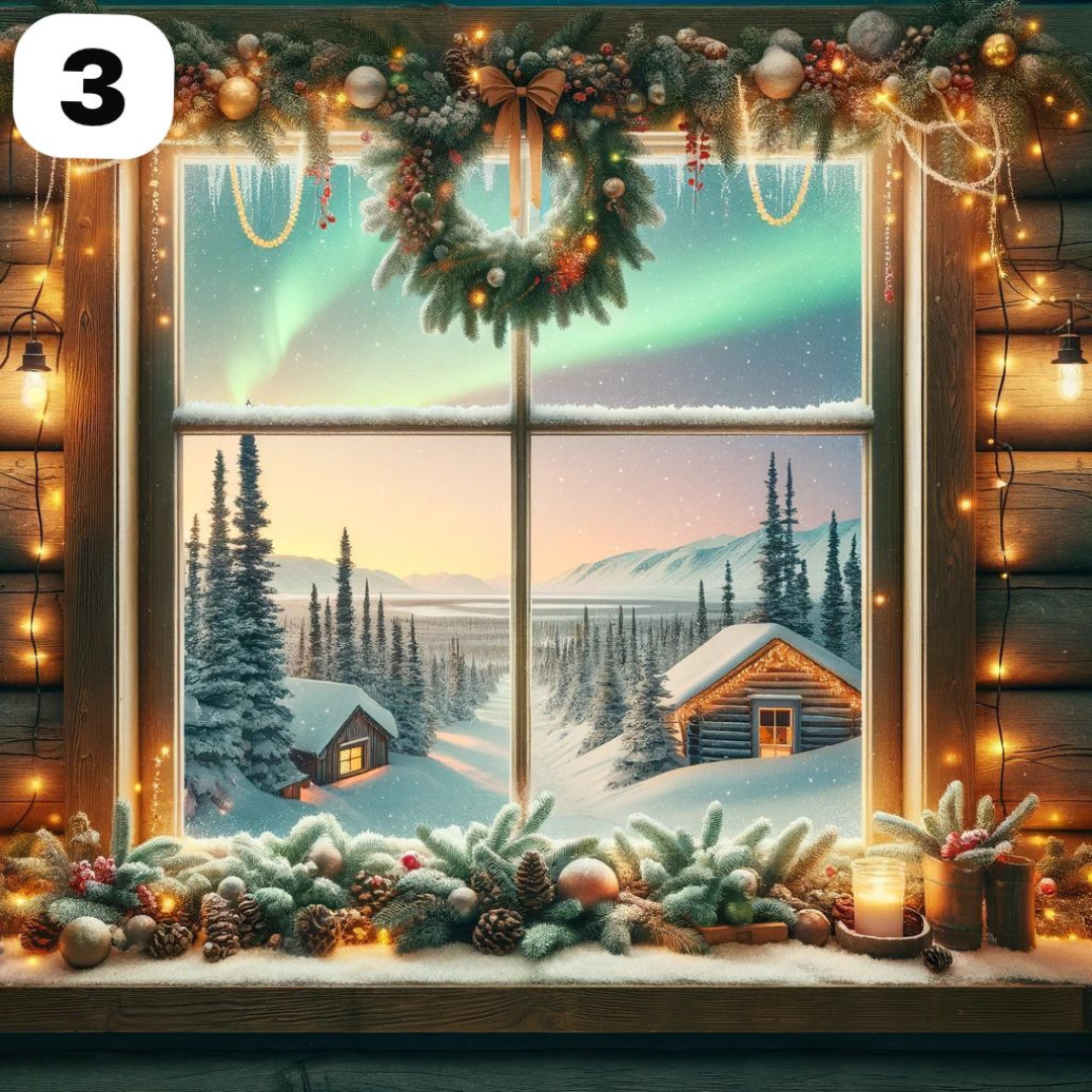 Cortinas Navideñas - SET de 2 cortinas de 220cm x 180cm