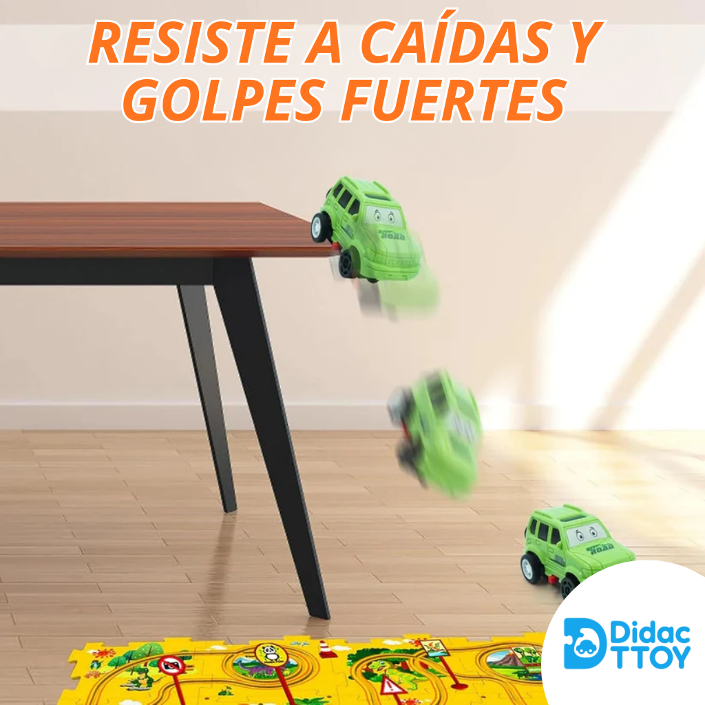 DidacTTOY® - Pista de circuito armable para niños (25 PIEZAS)