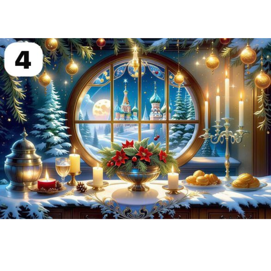 Cortinas Navideñas - SET de 2 cortinas de 220cm x 180cm