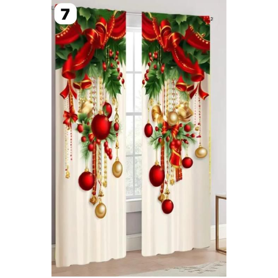 Cortinas Navideñas - SET de 2 cortinas de 220cm x 180cm