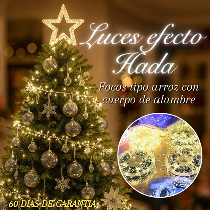 🎄 Luces Americanas de alambre 3 tonos -  Efecto Luz de Hada 🎄