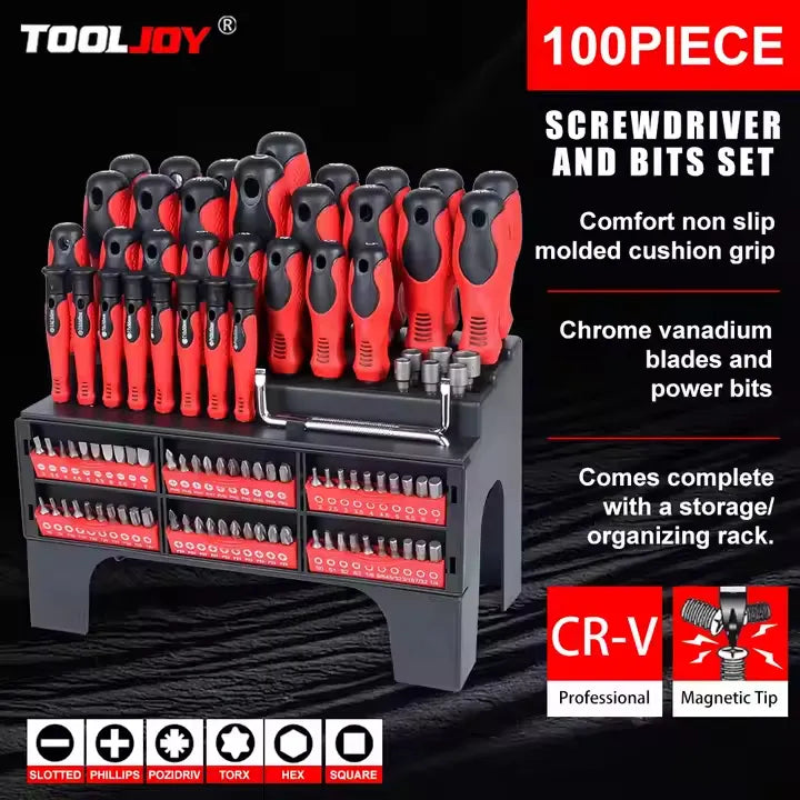 TOOTLJOY - Set profesional de destornilladores de 100 piezas