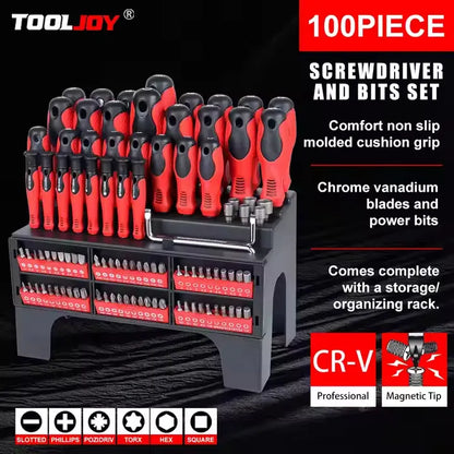 TOOTLJOY - Set profesional de destornilladores de 100 piezas