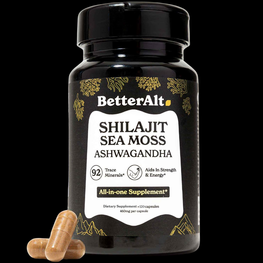 BetterAlt - Shilajit +92 minerales para fuerza, resistencia y energia