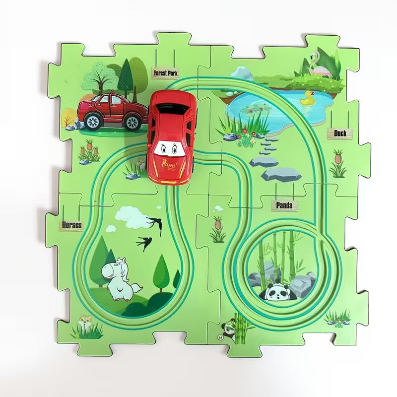 DidacTTOY® - Pista de circuito armable para niños (25 PIEZAS)