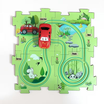 DidacTTOY® - Pista de circuito armable para niños (25 PIEZAS)